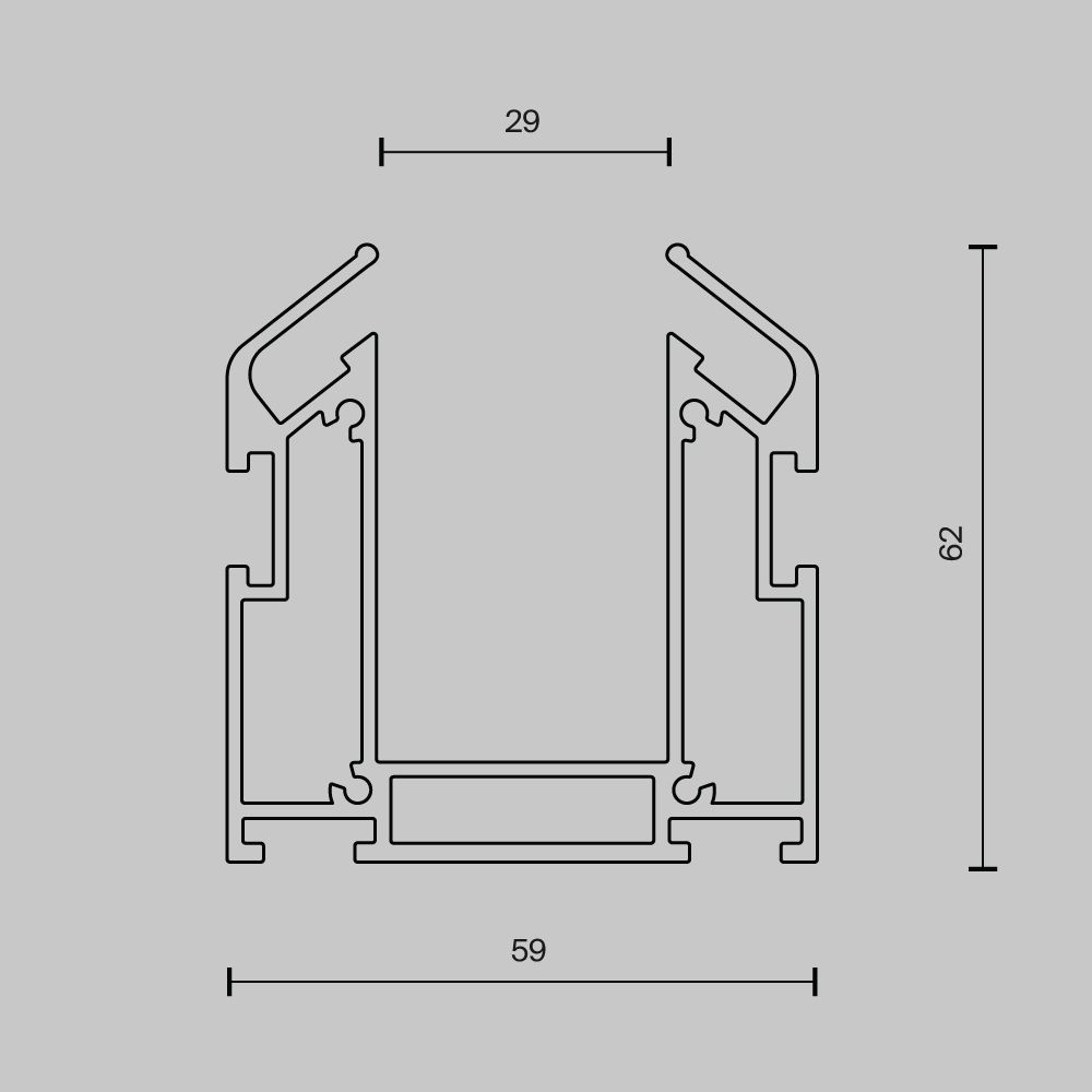 Профиль Maytoni Accessories for tracks Exility TRA034MP-212S