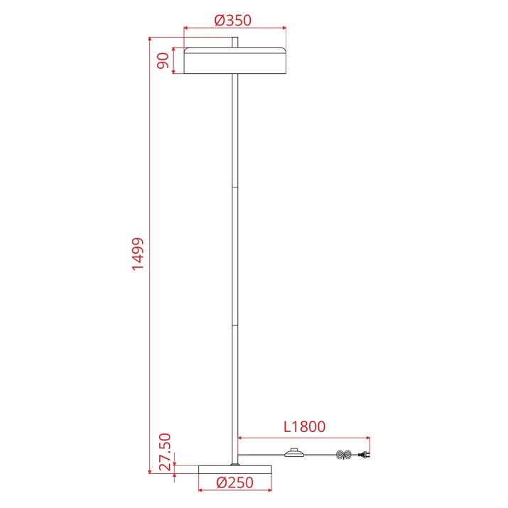 Торшер ARTE LAMP SKAT A7052PN-2BK