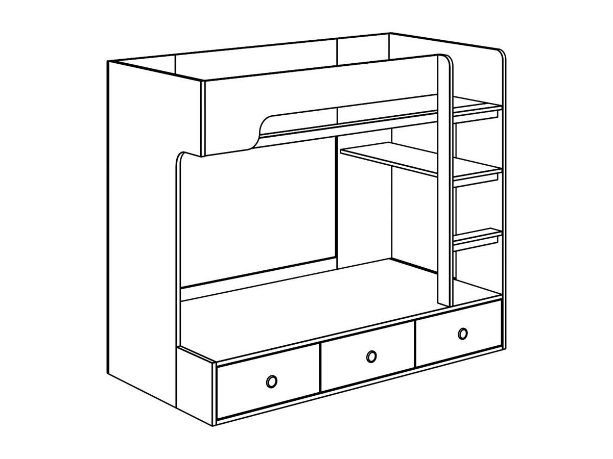 Кровать Yummy двухъярусная 517858