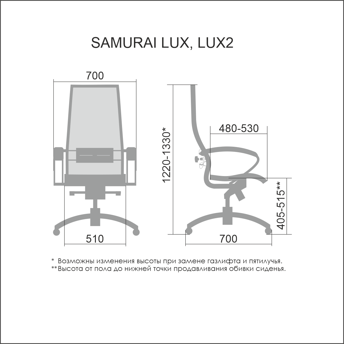 Кресло для руководителя SAMURAI LUX 2 MPES Темно-коричневый