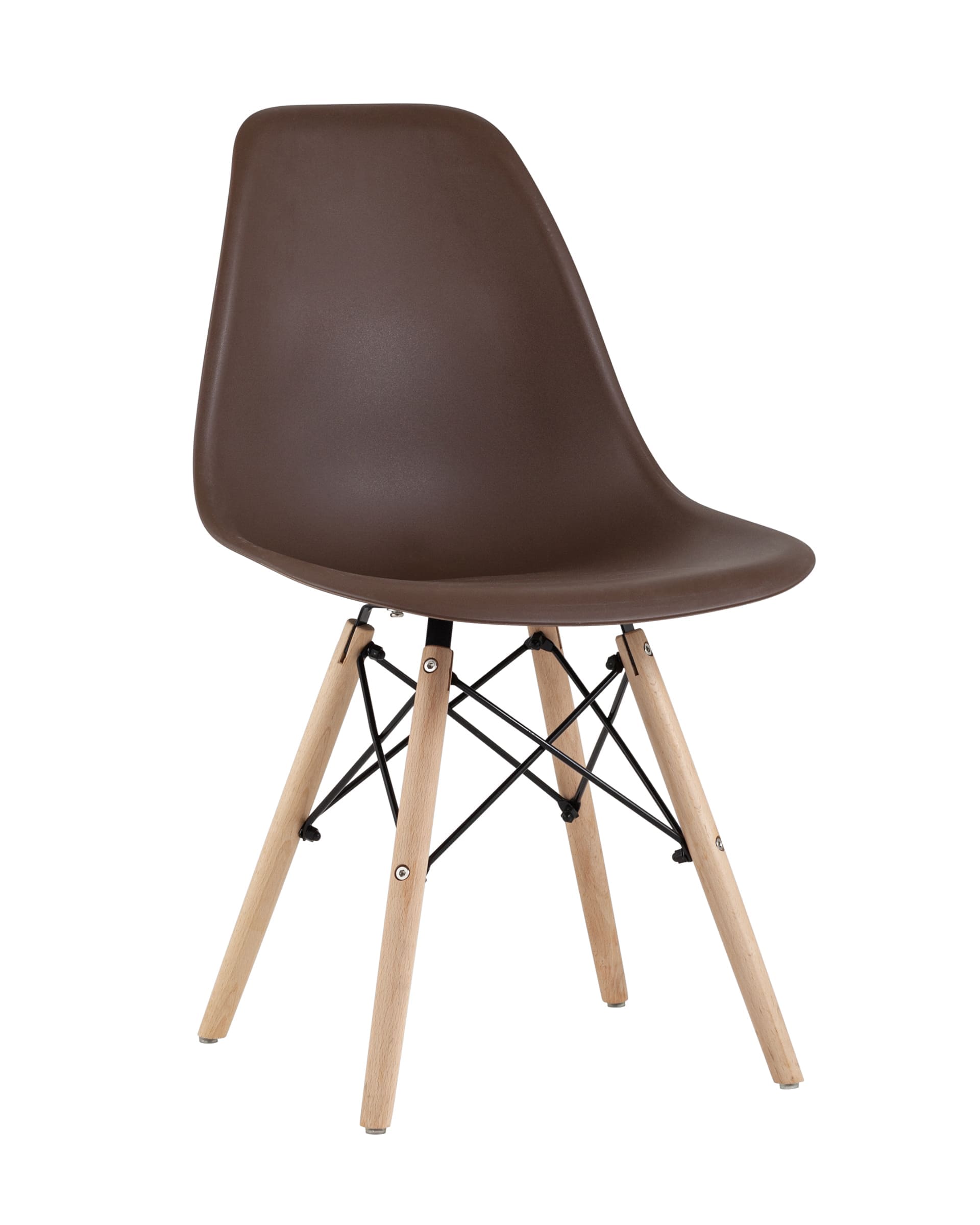 Комплект стульев Eames Style DSW коричневый x4 шт