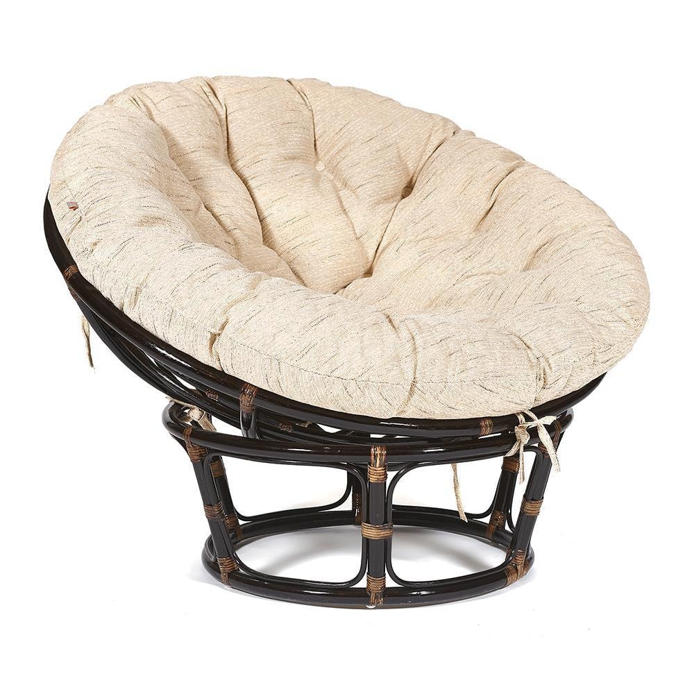 Кресло PAPASAN 23/01 W с подушкой Antique brown ткань старт