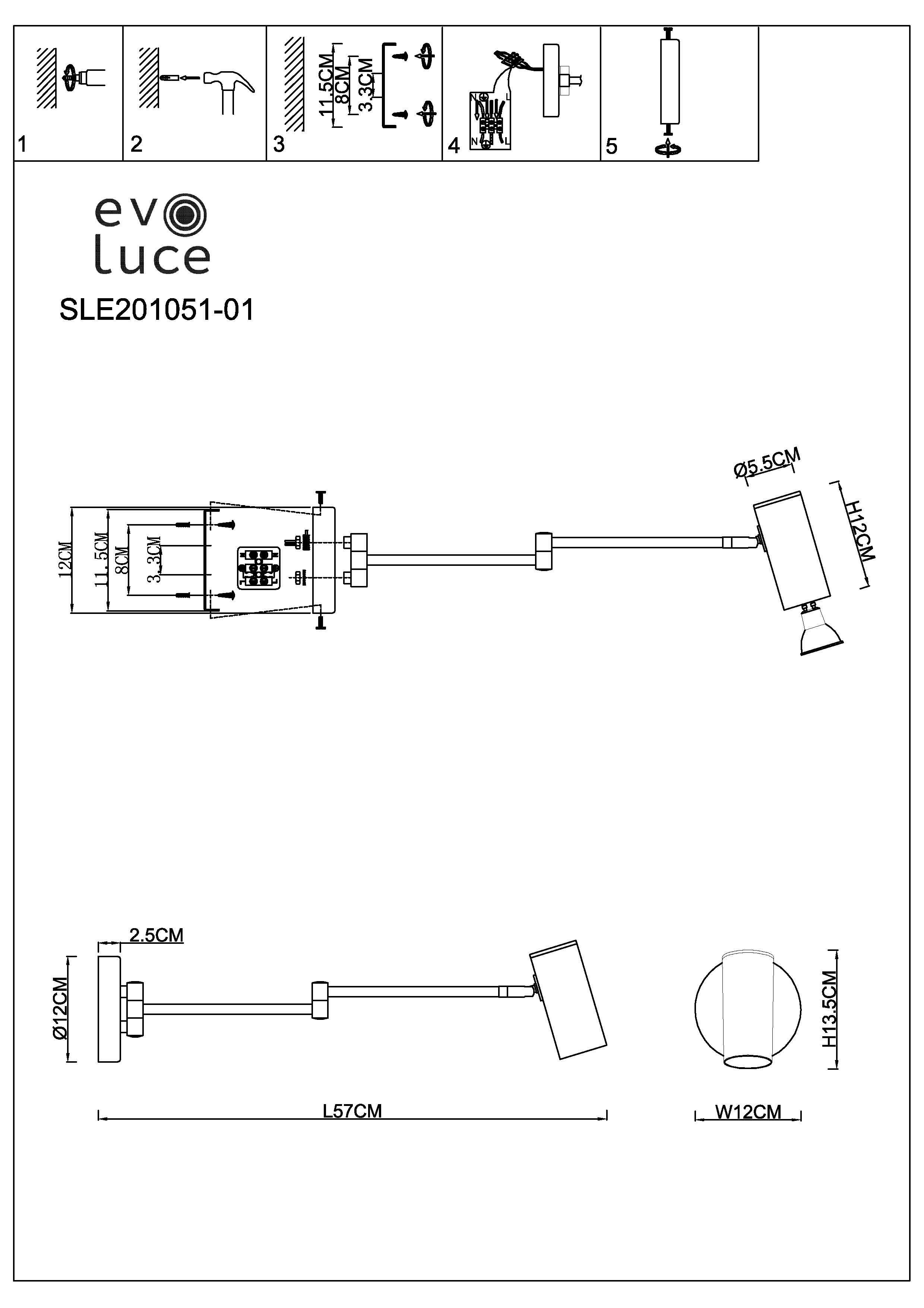 Бра EVOLUCE ZOOM SLE201051-01