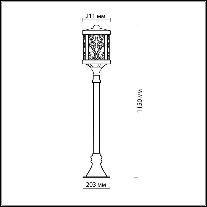 Уличный столб Odeon Light KORDI 2286/1A