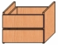 Тумба с двумя ящиками (шир. 445 мм)
