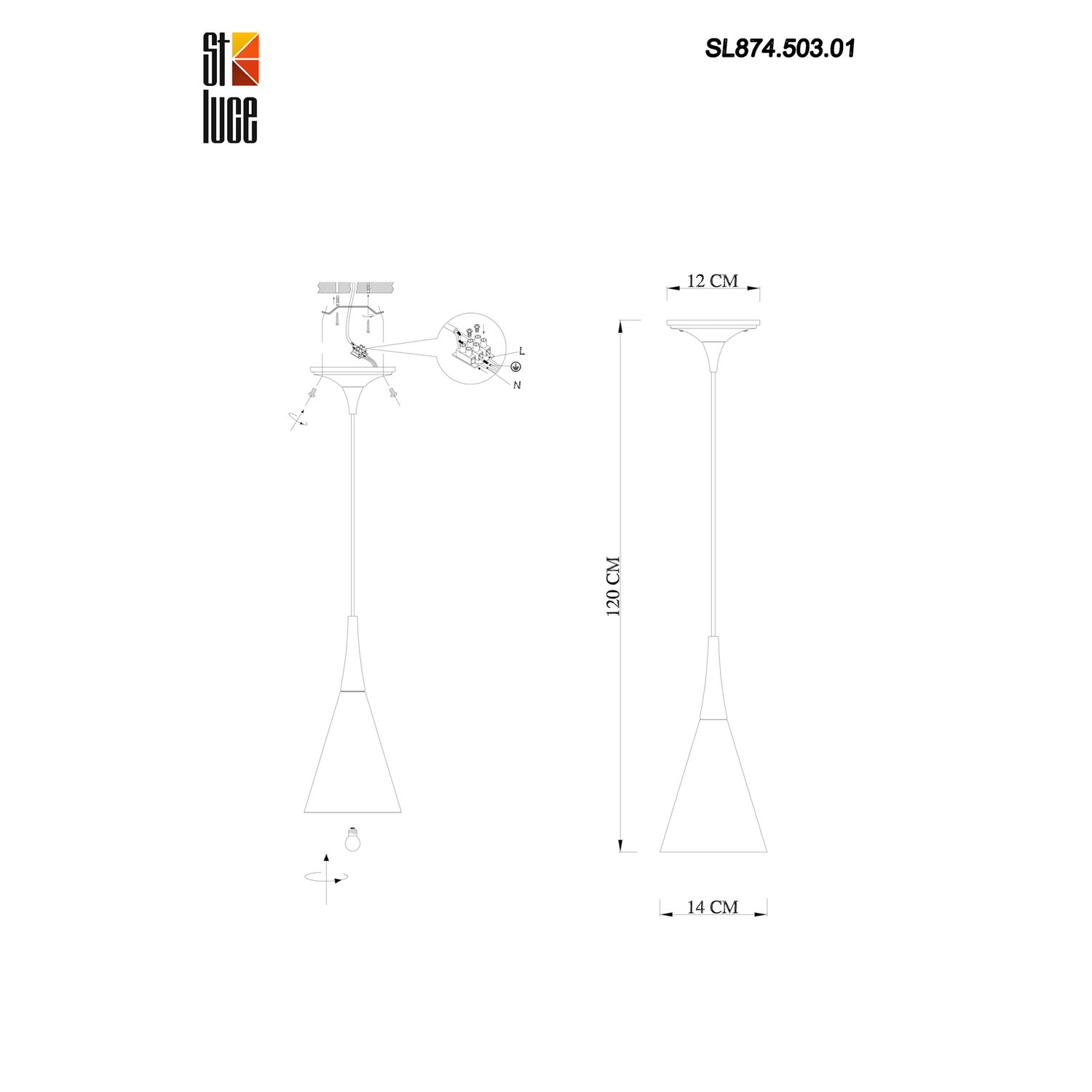 Подвесной светильник ST LUCE GOCCE SL874.503.01