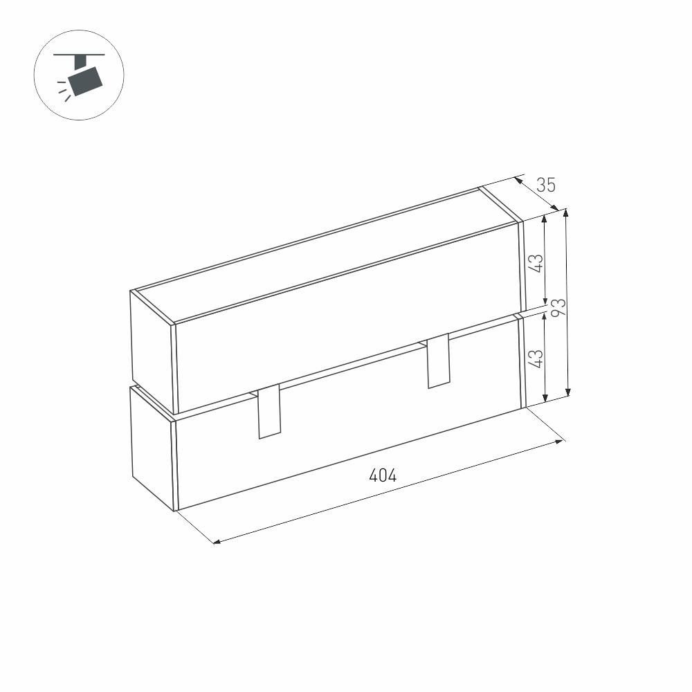 Светильник поворотный Arlight MAG-FLAT-FOLD-45-S405-12W Warm3000 (BK)