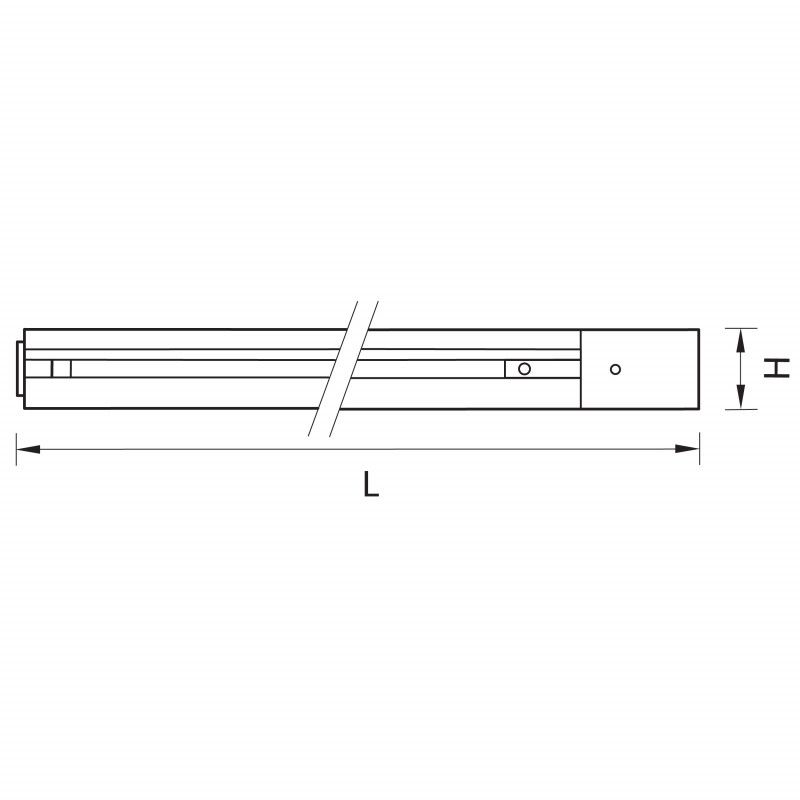 Шинопровод Lightstar Track 1 black in 501018