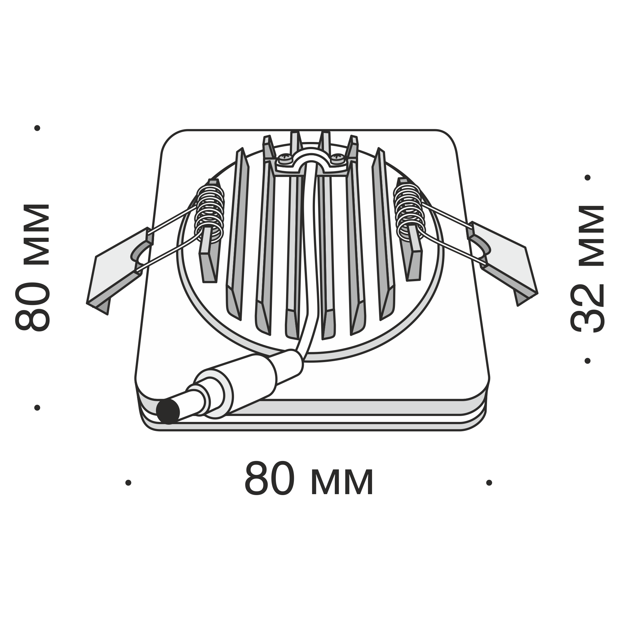 Точечный встраиваемый светильник Maytoni Technical Phanton DL2001-L7B