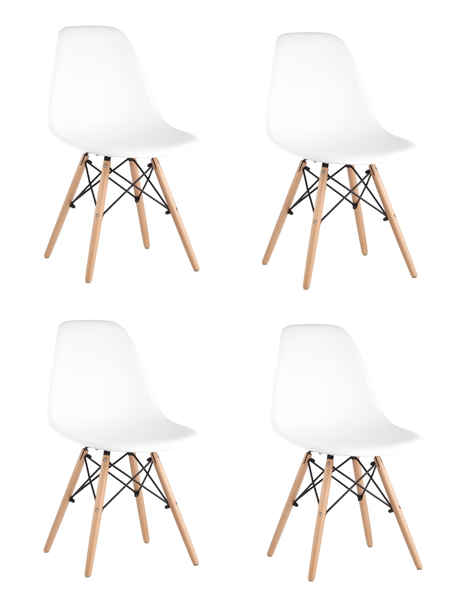 Комплект стульев Eames Style DSW белый x4 шт