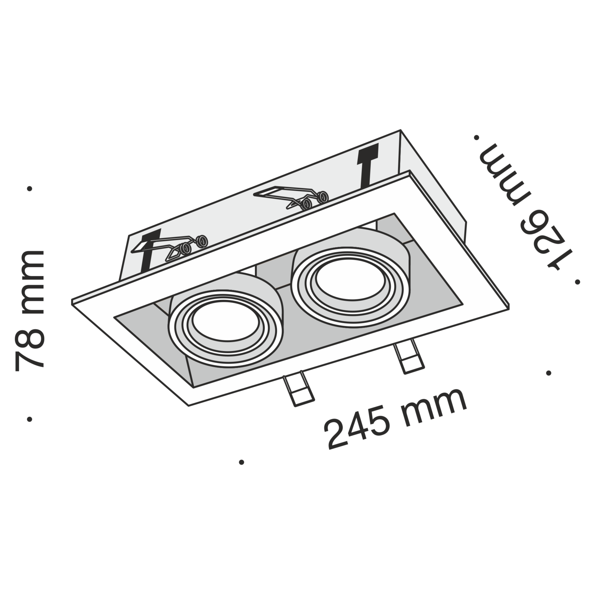 Точечный встраиваемый светильник Maytoni Technical Metal Modern DL008-2-02-S