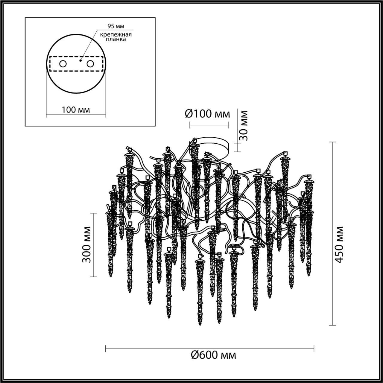 Накладная люстра ODEON LIGHT Banche 5004/8C