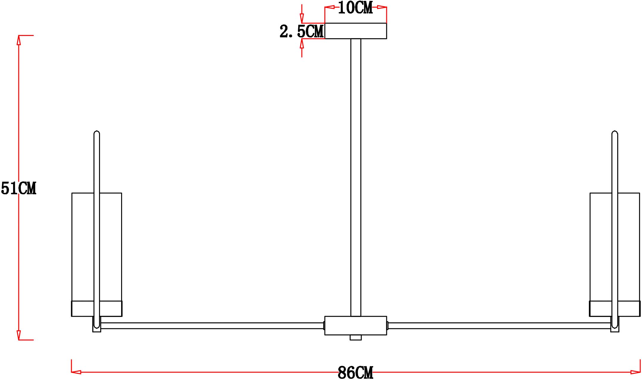 Люстра на штанге Arte Lamp CELAENO A7004PL-8BK