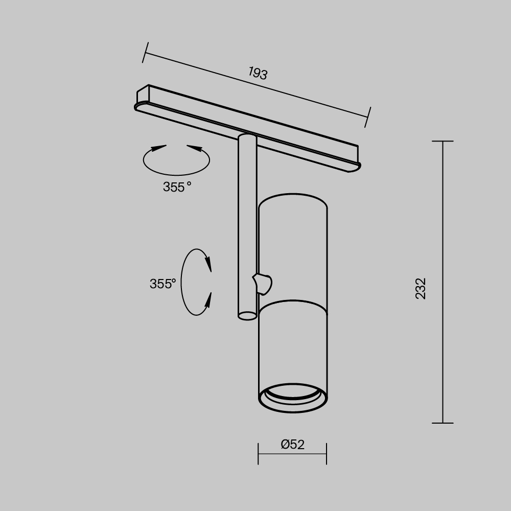 Трековый светильник Maytoni Elti TR005-4-12W-DS-BW