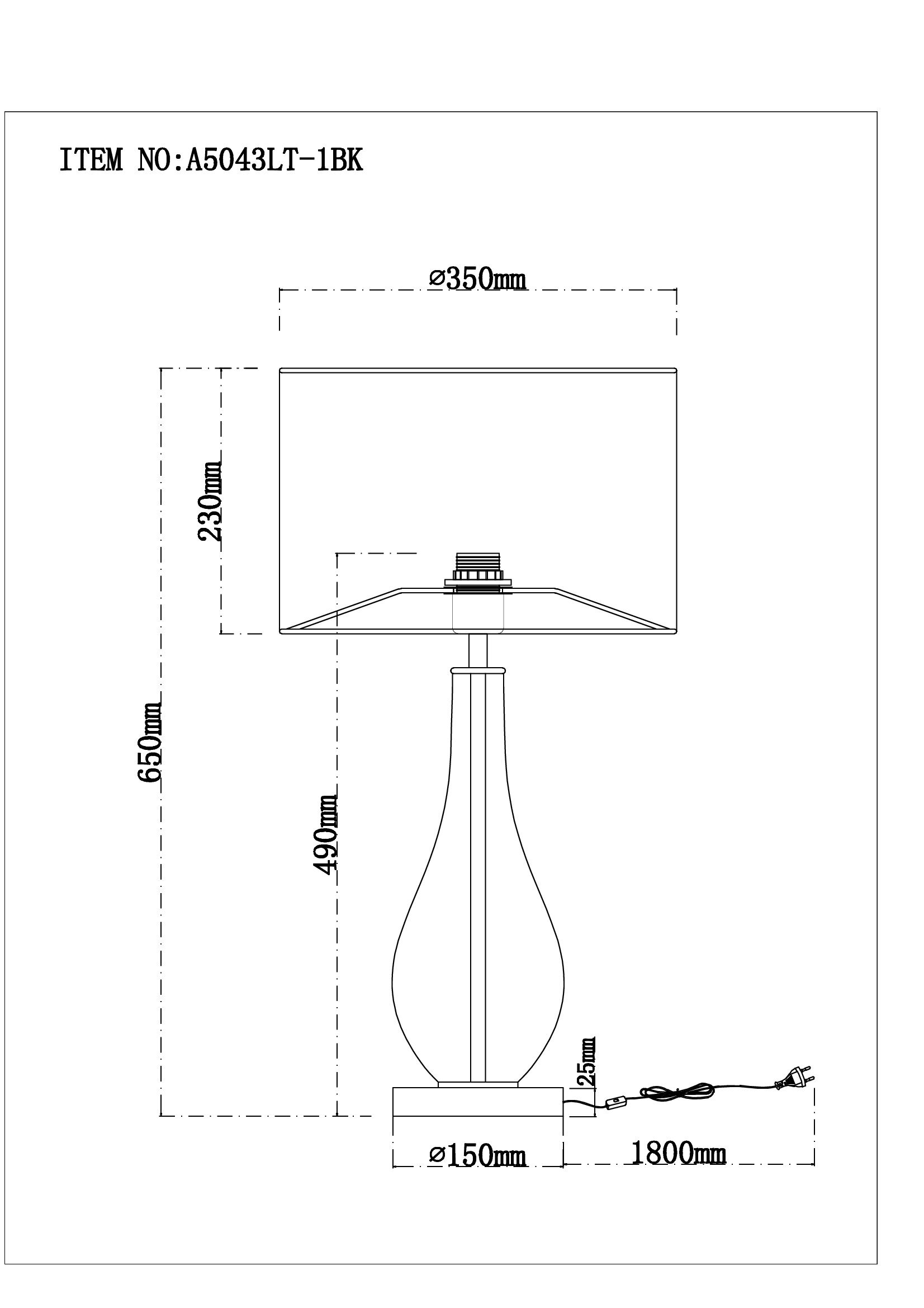 Лампа настольная ARTE LAMP NAOS A5043LT-1BK