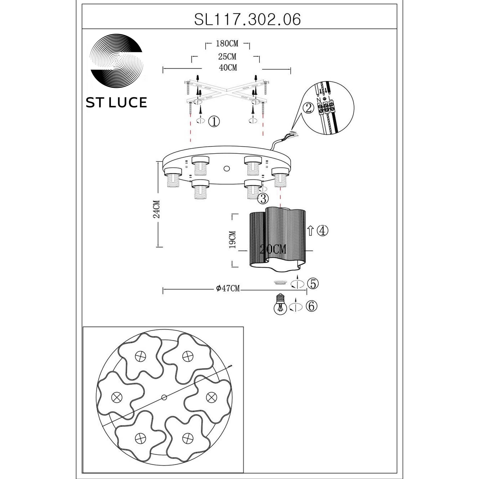 Накладная люстра ST LUCE ONDE SL117.302.06