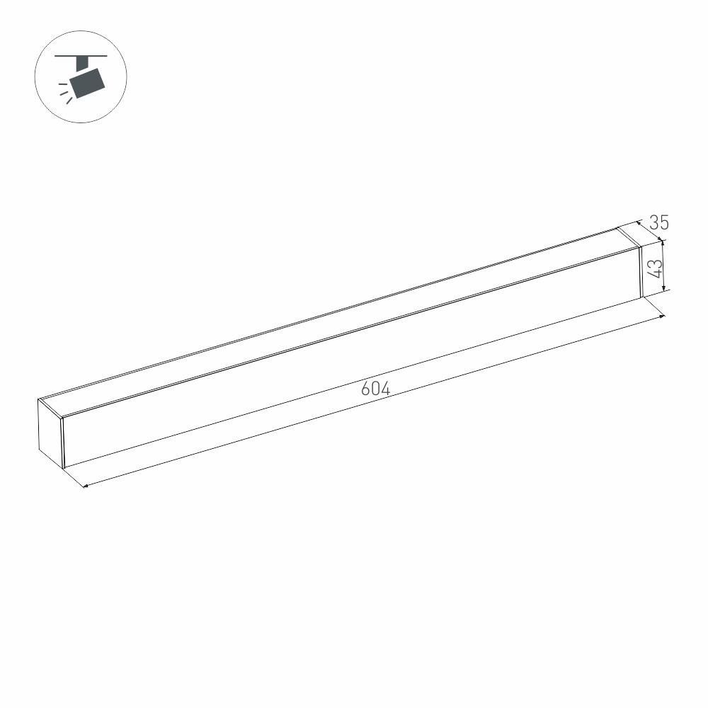 Светильник Arlight MAG-FLAT-45-L605-18W Warm3000 (BK)