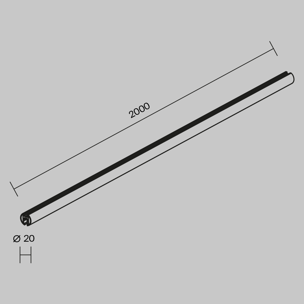 Шинопровод Maytoni Busbar trunkings Levity TRX184-R-112B