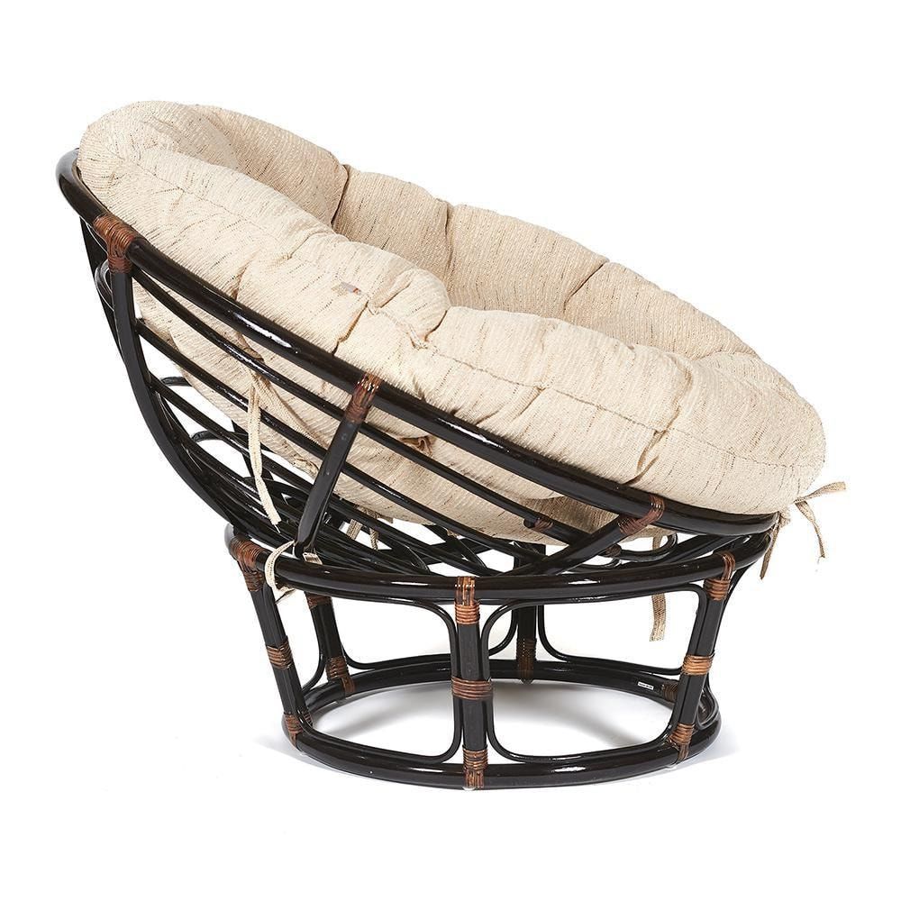 Кресло PAPASAN 23/01 W с подушкой Antique brown ткань старт