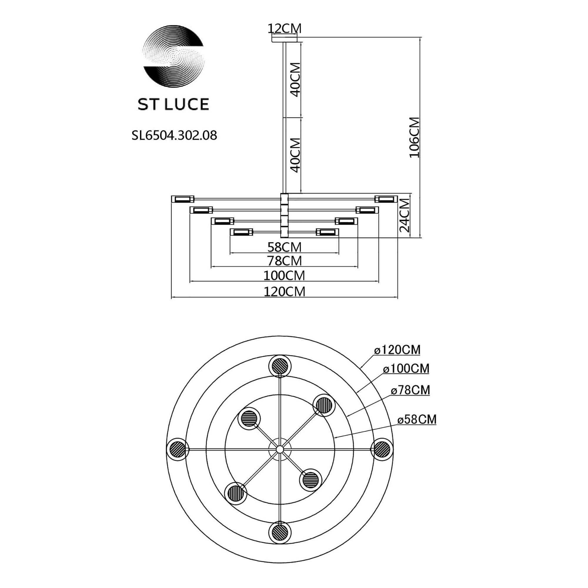 Люстра на штанге ST LUCE VICO SL6504.302.08