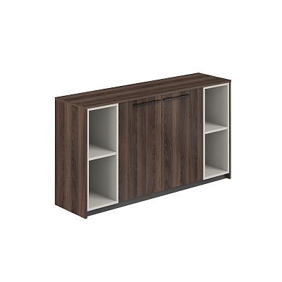 Шкаф низкий Norden Риф с 2-мя стеллажами 1540х410х842 RF.325.DA.DA.PG Дуб Адриа/Жемчужно-серый