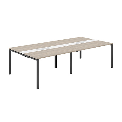 Стол переговорный комбинированный Norden Сигма 2800х1438х750 МК60х30 SG.285.OD.63.AN.WH Дуб темный / Антрацит