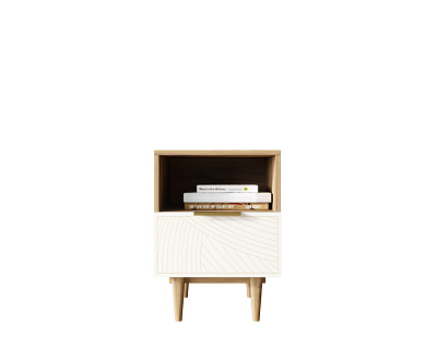 Тумба прикроватная Этажерка Line (Лайн) LN09/GR1/beige