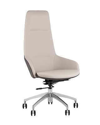 Кресло руководителя TopChairs Soulo светло-серый, серый