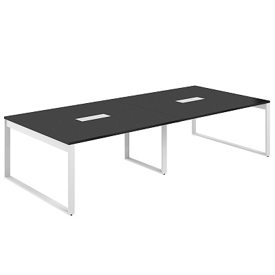 Стол для переговоров Norden Аллегро 3200х1638х750 AG.3216.AN.72.WH Антрацит/Белый