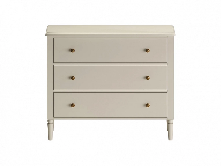Комод OgogoHome Blues серый 3 ящика ручки бронза 909122