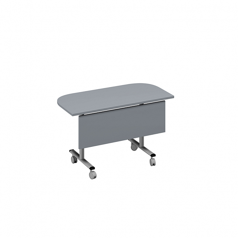 Стол складной приставной с экраном 1250*600 Юнитекс А4 С 087-1 СЕ Серый / Серый