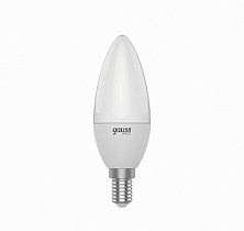 Лампа Gauss Basic Свеча 5,5W 400lm 3000K E14 LED 1/10/100