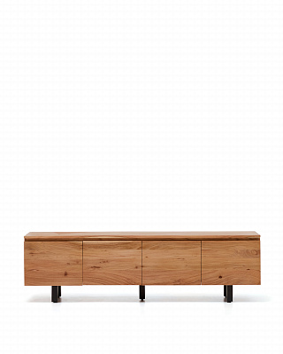 Тумба под телевизор La Forma Uxue с 4 дверцами массив акации с беленой отделкой 200 x 58 см 419825