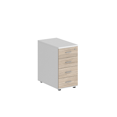 Тумба приставная NORDEN Сигма с 4 ящиками /с замком / без топа (400х800х725) SG.523.WH.OL
