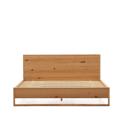 Кровать La forma Alguema 180 x 200 дубовый шпон с натуральной отделкой 208141