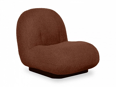 Кресло OgogoHome Pacha Wood букле терракотовый 853217
