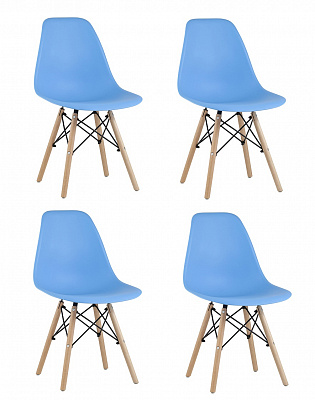 Комплект стульев Eames Style DSW голубой x4 шт